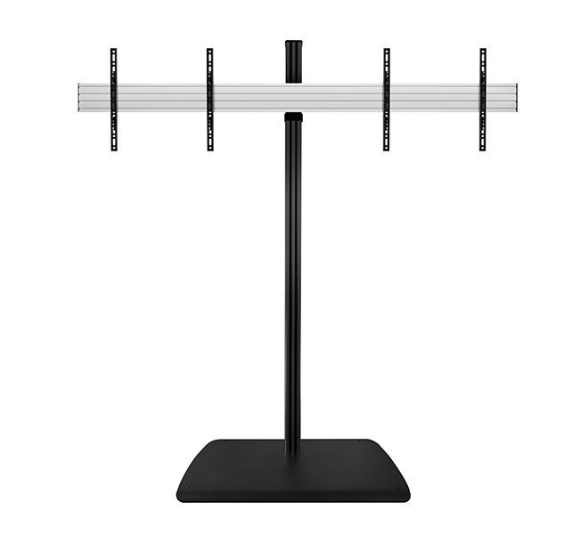 B-TECH System X BTF845 - Aufstellung - f�r 2 LCD-/Plasma-Konsolen - universal - Stahlbasis - Schwarz (47-55)