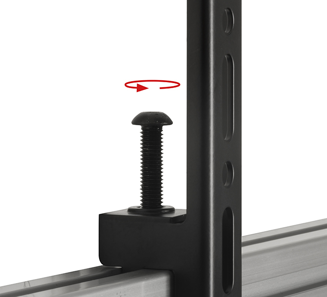 B-TECH System X BTF845 - Aufstellung - f�r 2 LCD-/Plasma-Konsolen - universal - Stahlbasis - Schwarz (47-55)