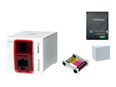 Evolis Zenius - GO Pack - Plastikkartendrucker - Farbe - Thermosublimation/thermische �bertragung - CR-80 Card (85.6 x 54 mm)