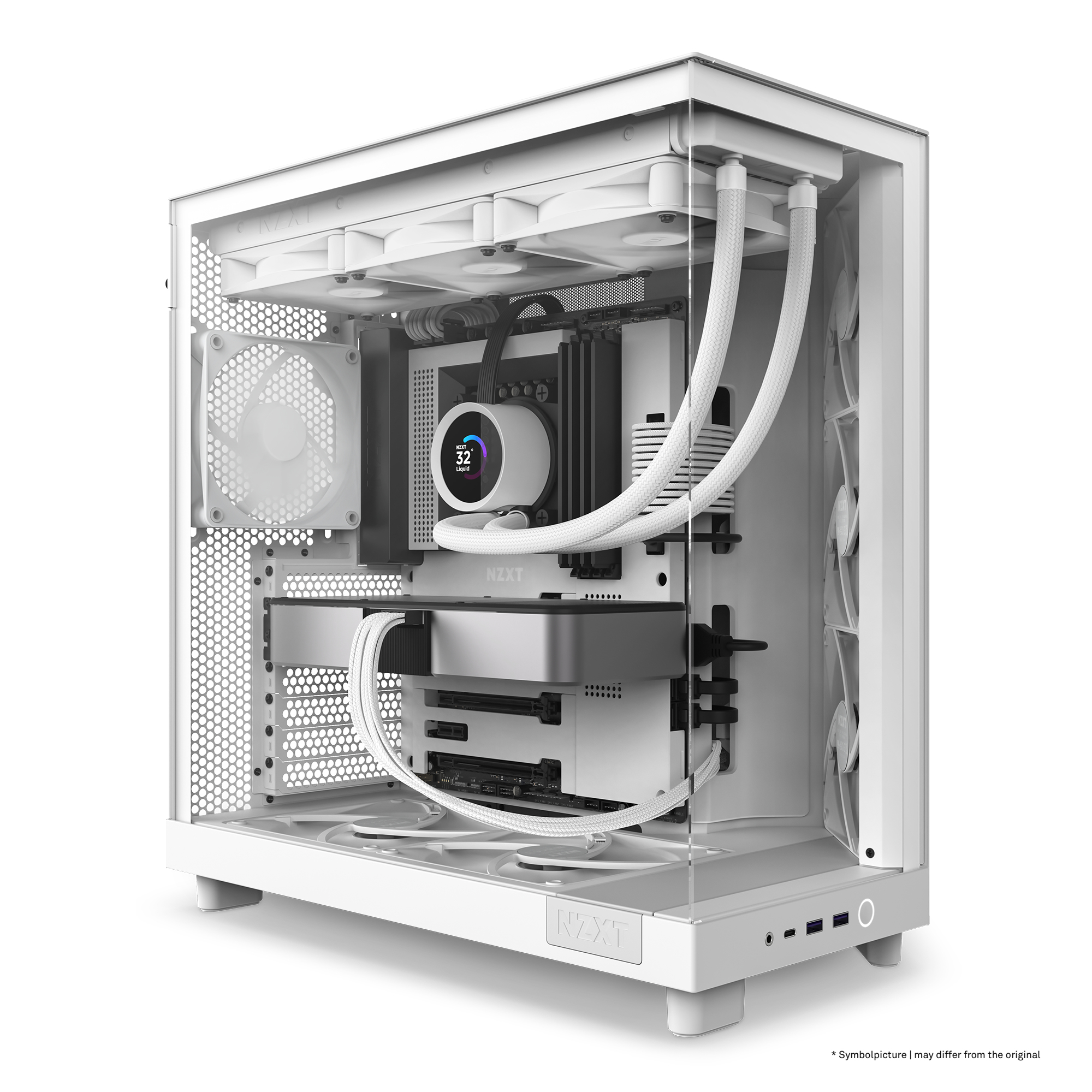 NZXT H series H6 Flow - Mid tower - ATX - Seitenteil mit Fenster (geh�rtetes Glas)
