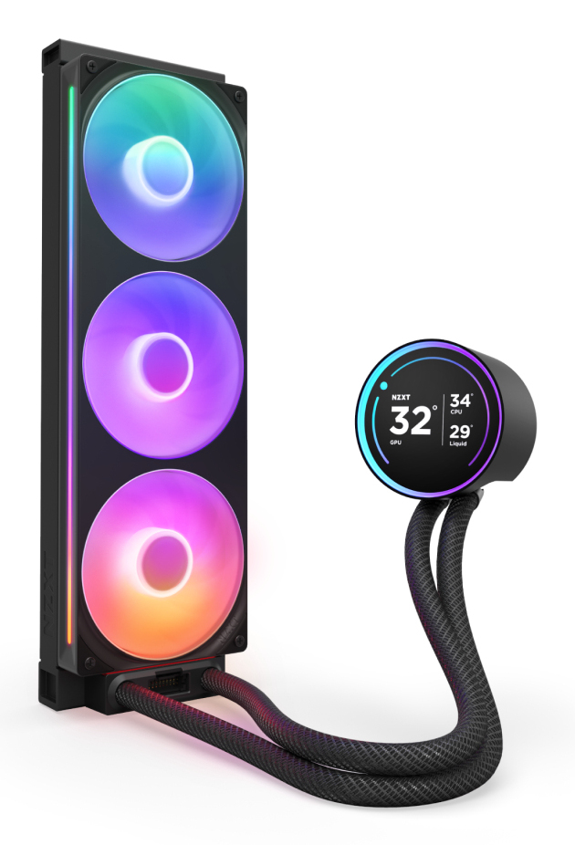 NZXT Kraken Elite 360 RGB Processeur Refroidisseur de liquide tout-en-un 12 cm Noir 1 pi�ce(s)