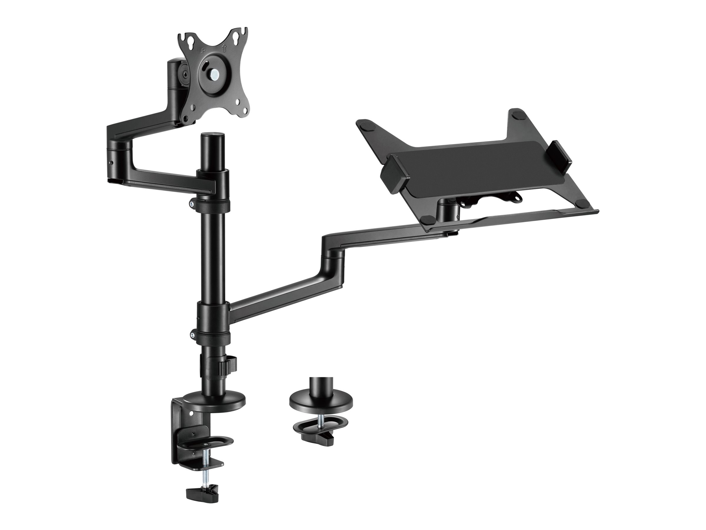 Gembird MA-DA-04 - Befestigungskit (Tisch-Montagearm, Notebook-Ablage) - einstellbarer Arm - f�r Monitor/Notebook - Aluminium, Stahl, Kunststoff - Schwarz - Bildschirmgr��e: 43.2-81.3 cm (17-32)