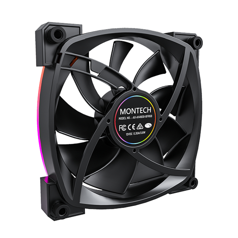 Montech AX140 PWM Carcasa del ordenador Ventilador 14 cm Negro 1 pieza(s)