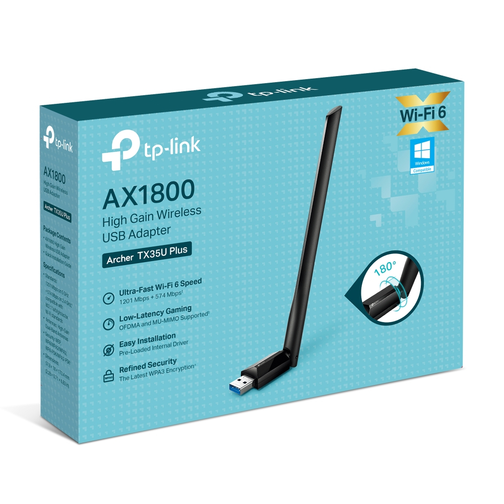 TP-LINK Archer TX35U Plus V1 - Adattatore di rete - USB 3.0 - Wi-Fi 5 6 - USB-Controller - WLAN