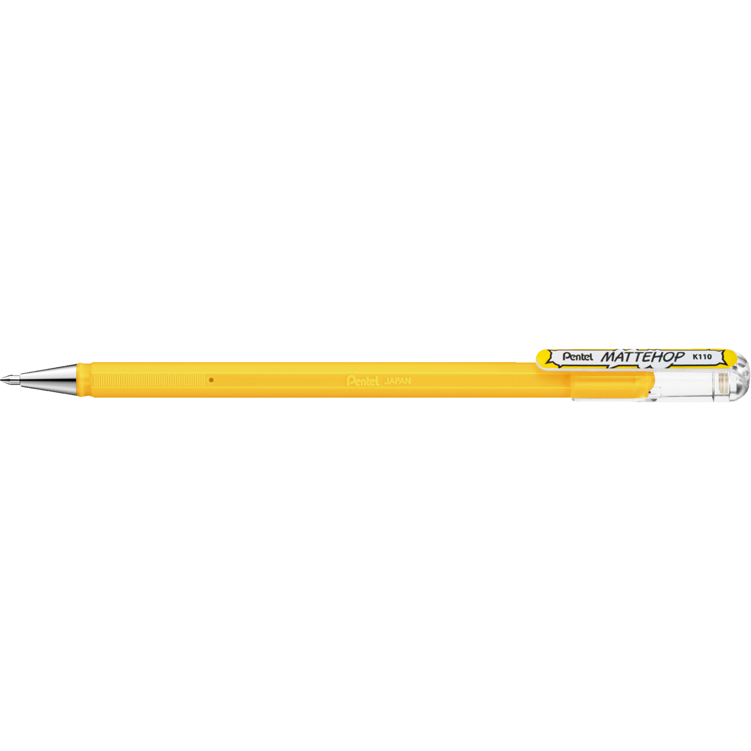 Pentel Mattehop Penna in gel con cappuccio Fine Giallo 1 pz
