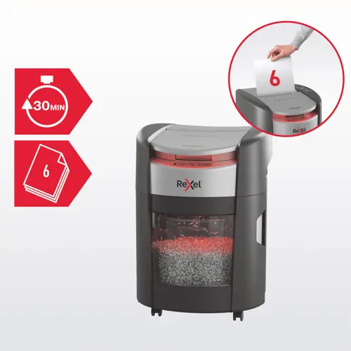 Rexel ShredMax AutoFeed+ 150M automatic paper shredder P5 15-litre waste