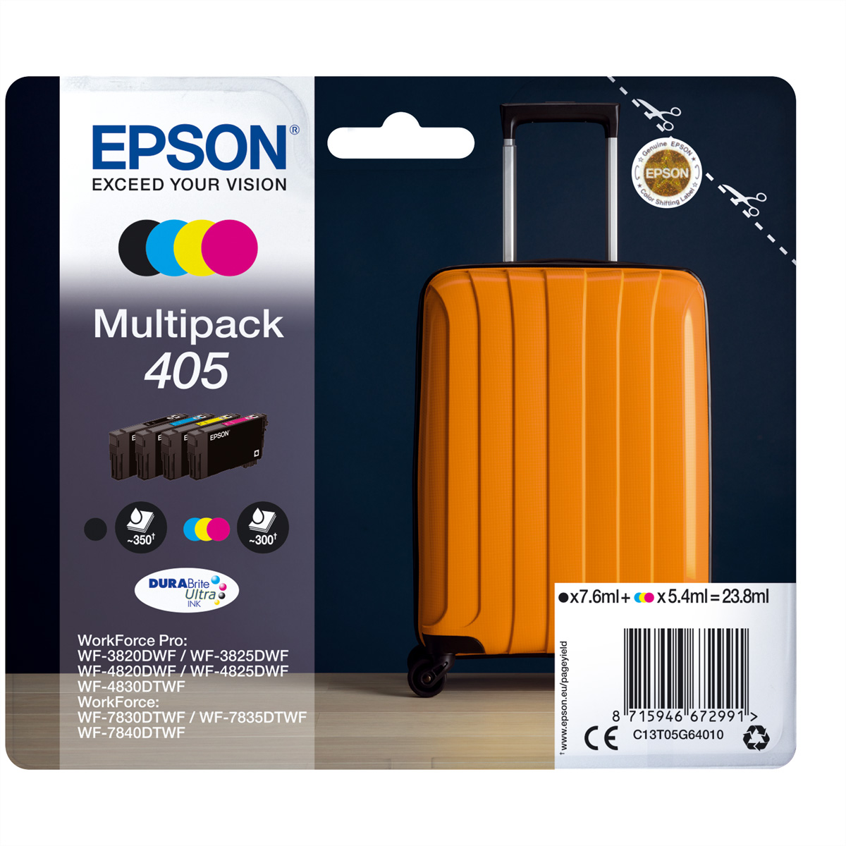 Epson 405 - 4er-Pack - Schwarz, Gelb, Cyan, Magenta