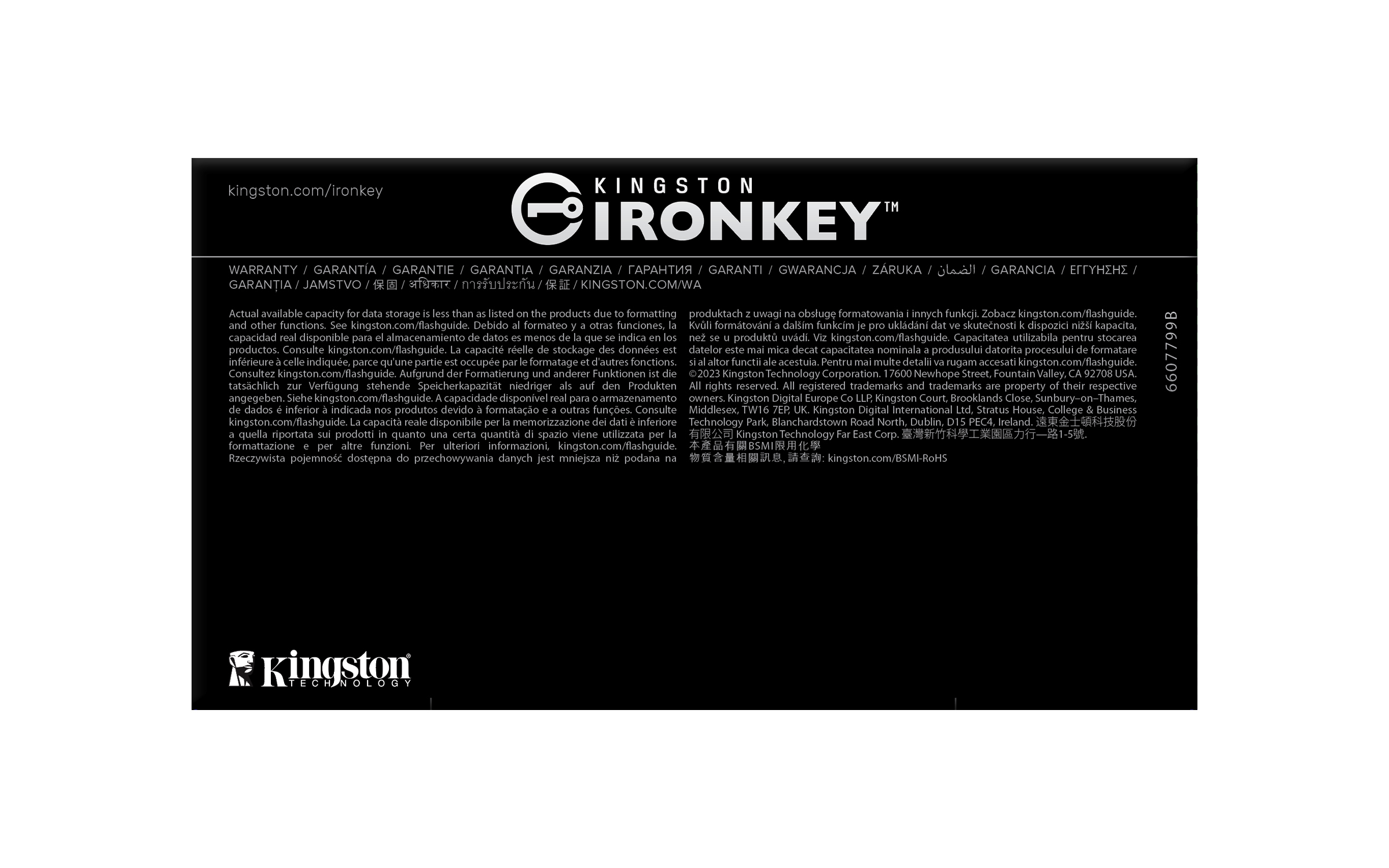 Kingston Technology IronKey 256GB D500S FIPS 140-3 Lvl 3 (Pending) AES-256
