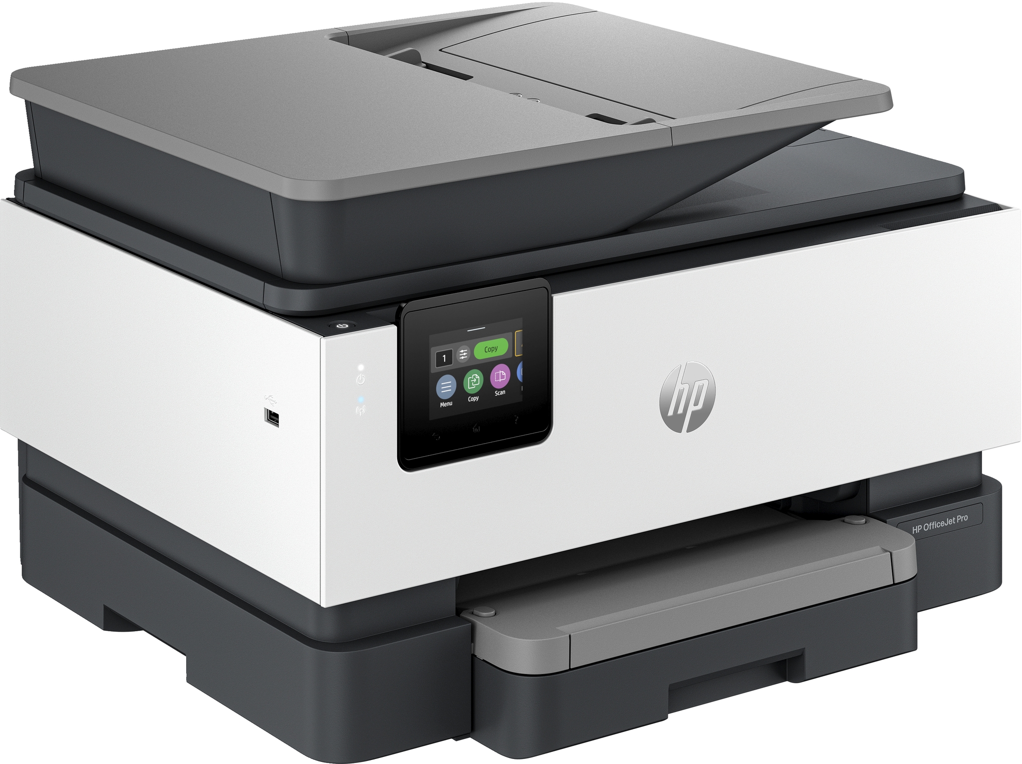 HP OfficeJet Pro Imprimante Tout-en-un HP 9120e, Couleur, Imprimante pour Petites/moyennes entreprises, Impression, copie, scan, fax, HP+; ligibilit HP Instant Ink; Imprimer depuis un tlphone ou une tablette; cran tactile; Numrisation HP Smart Advan