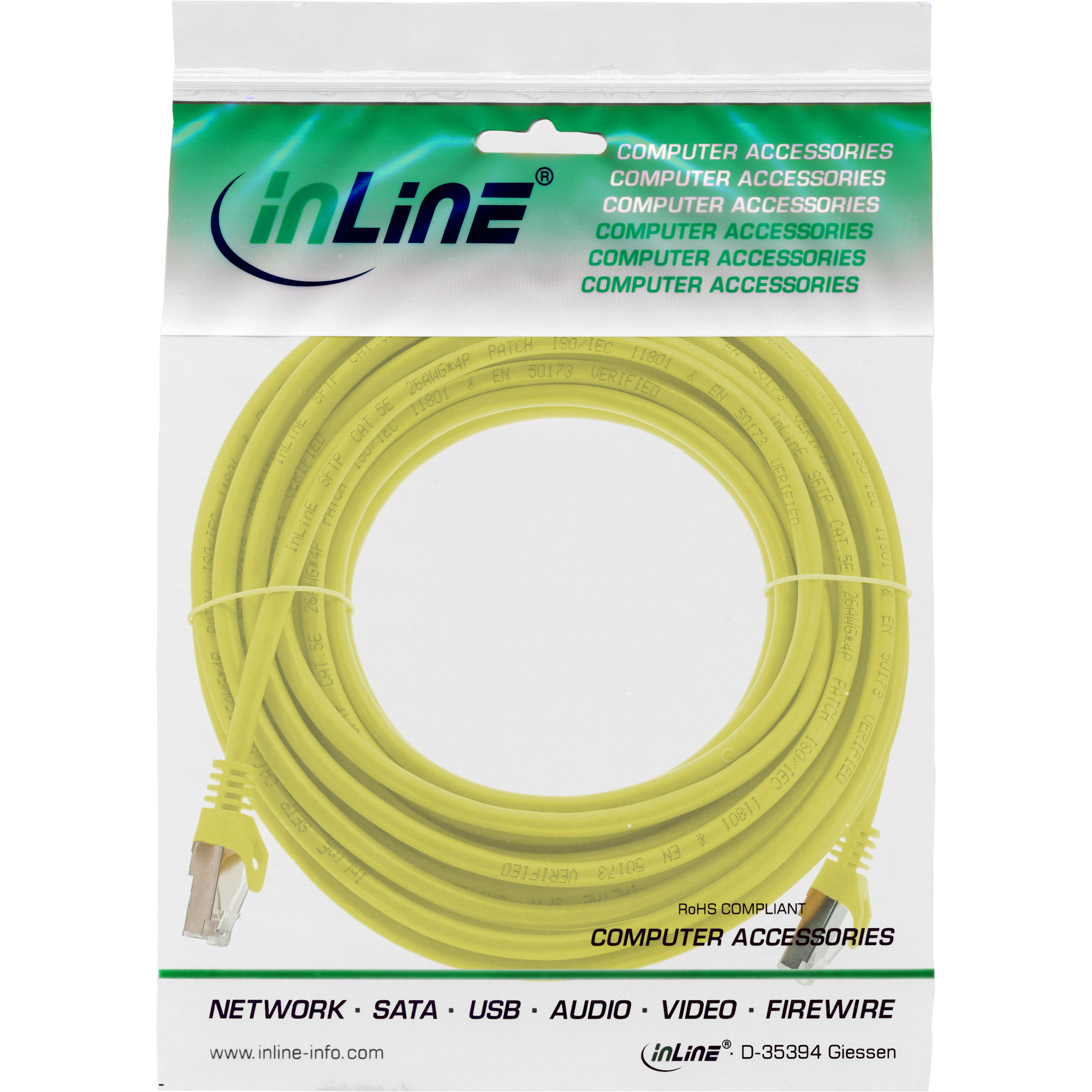 InLine Cavo Rete Lan, F/UTP, Cat.5e, 5m, Patch Ethernet PVC, CU (100% rame)