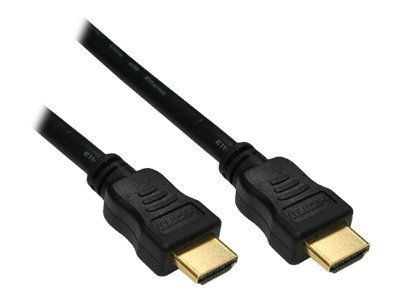 InLine High Speed HDMI Cable with Ethernet, M/M, black, golden contacts, 10m