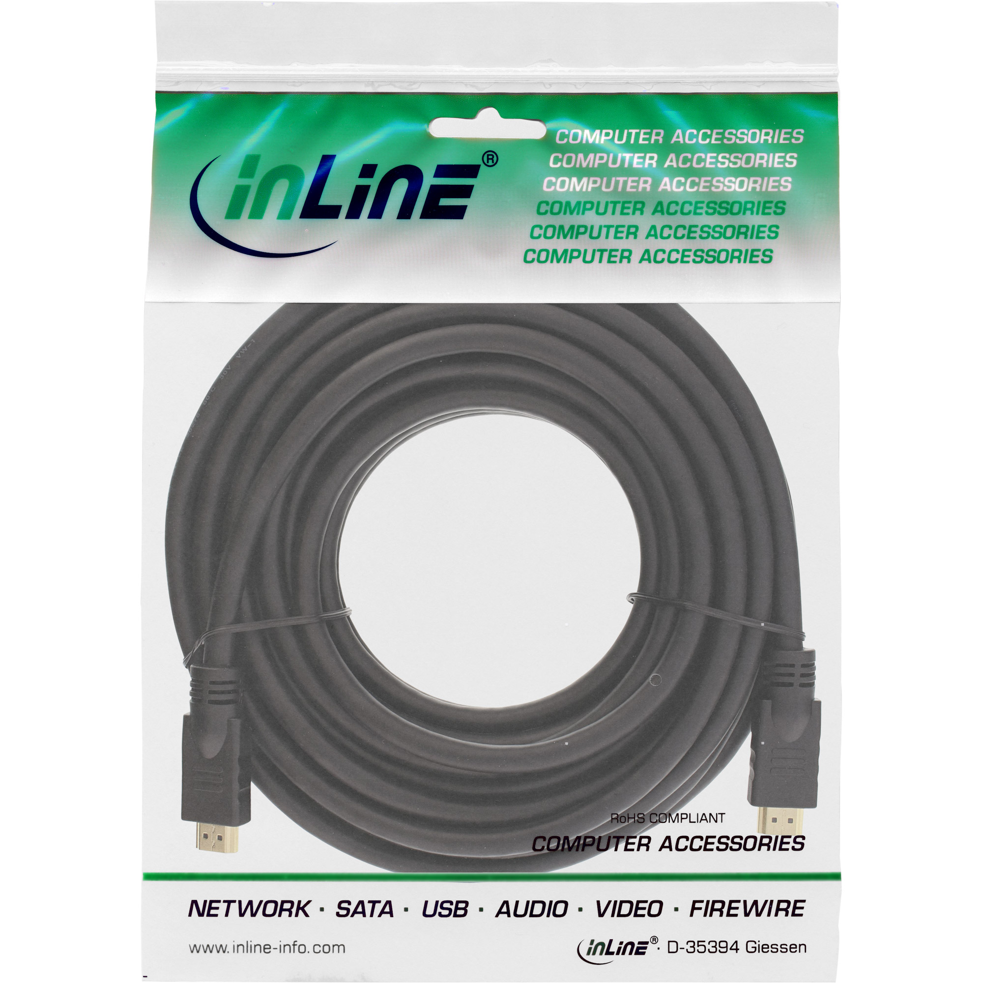 InLine 17010P c�ble HDMI 10 m HDMI Type A (Standard) Noir