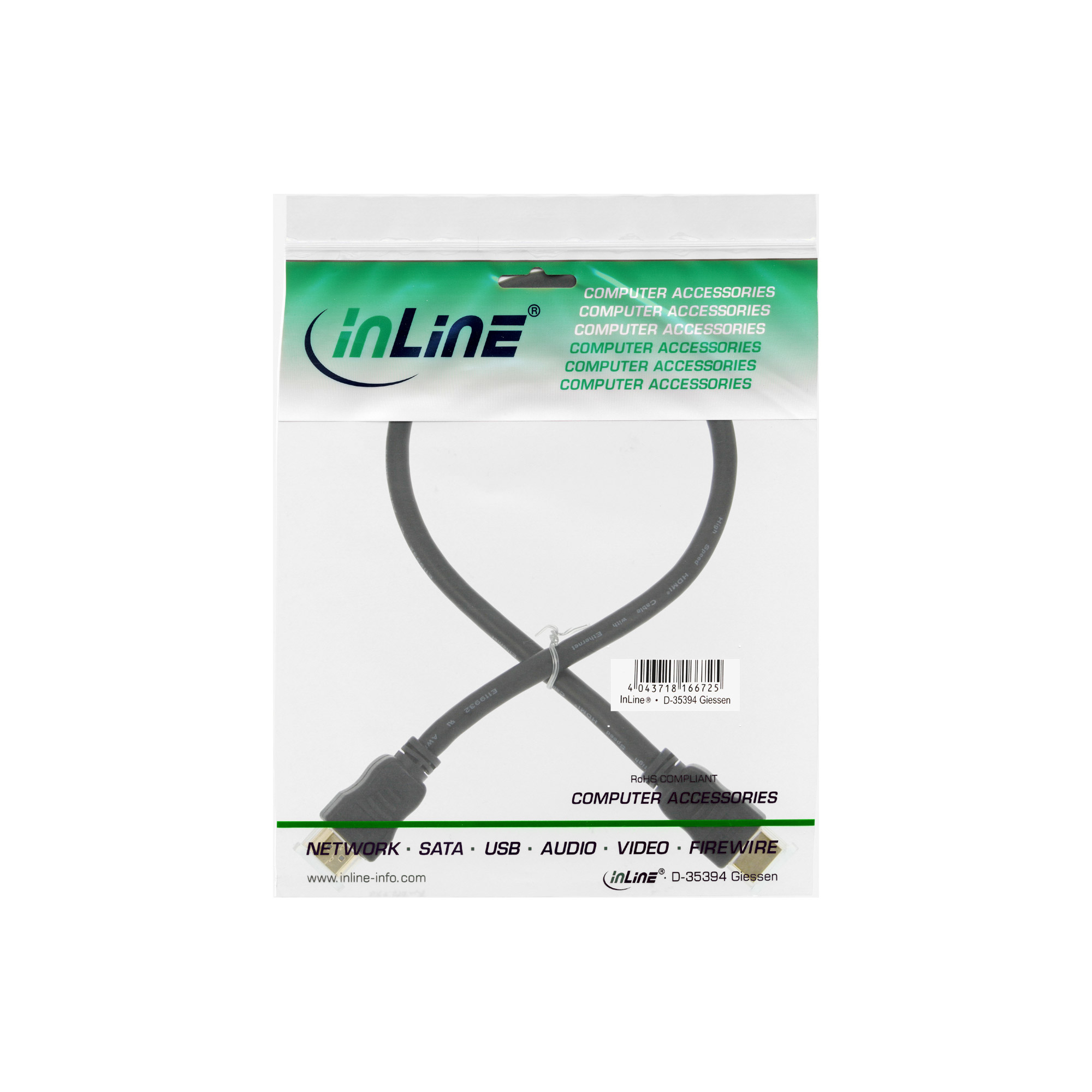 InLine 17010P c�ble HDMI 10 m HDMI Type A (Standard) Noir