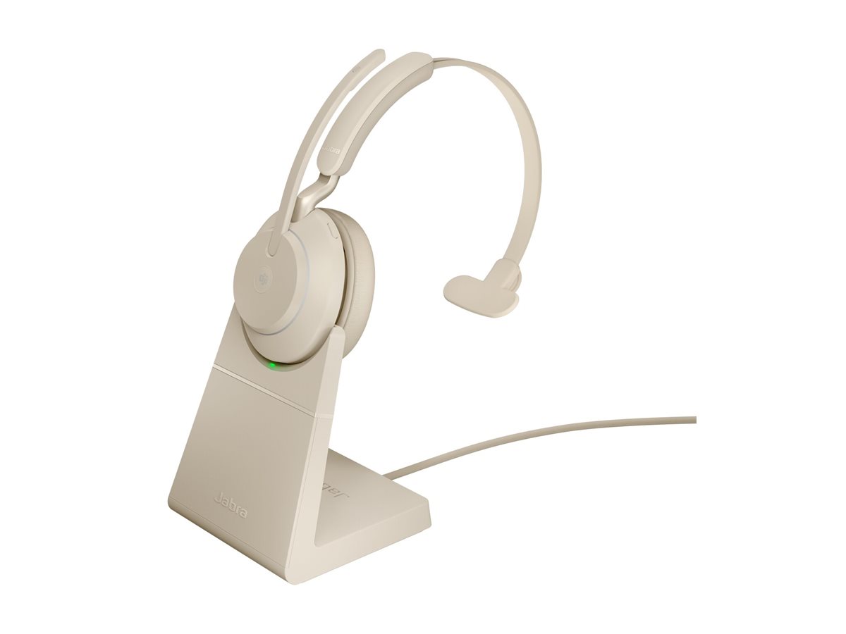 Jabra Evolve2 65 Auriculares Inalmbrico Diadema Oficina/Centro de llamadas USB Tipo C Bluetooth Beige