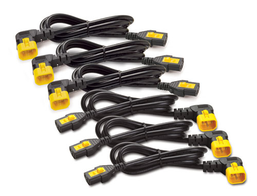 APC C13 - C14 (90 Deg), 1.8m, 6-pack Noir, Jaune 1,83 m Coupleur C13 Coupleur C14