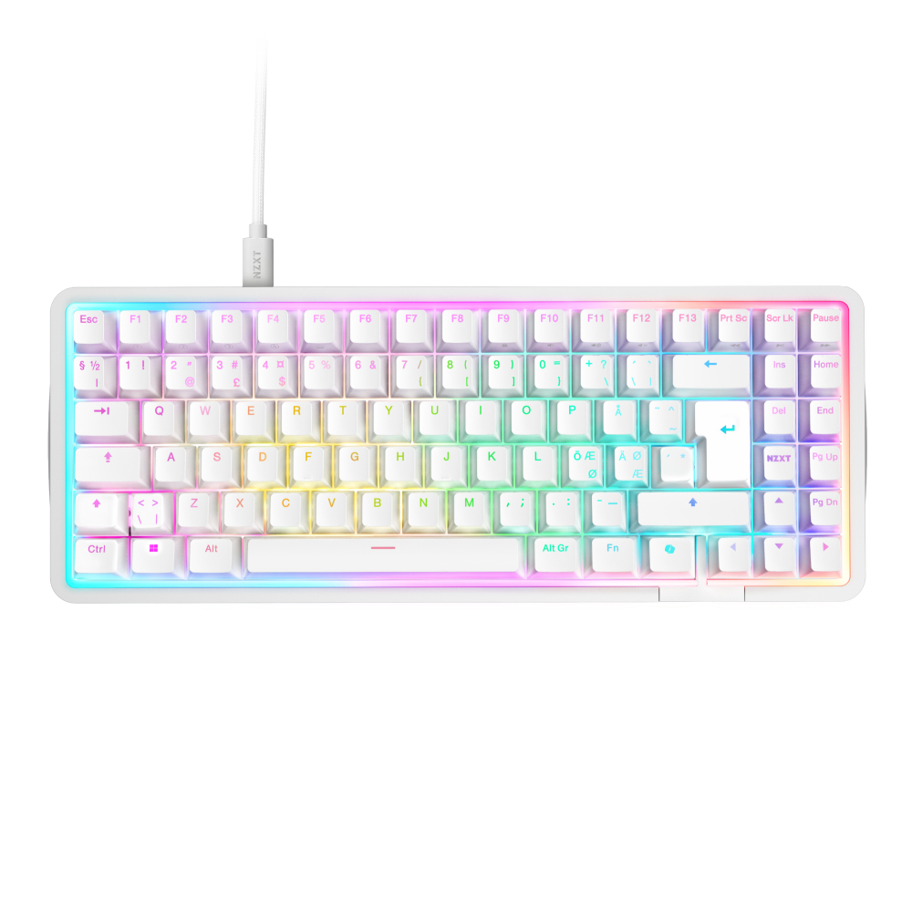 NZXT Function Elite - Tastatur - TKL - hintergrundbeleuchtet - USB - QWERTZ - Deutsch - Tastenschalter: NZXT Magnetic Switches (Hot-swappable)