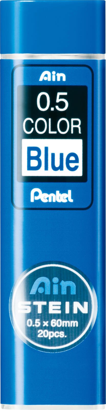 Pentel Druckbleistift-Farbmine AIN STEIN blau Minenstrke 0.5 mm brillante Farbe