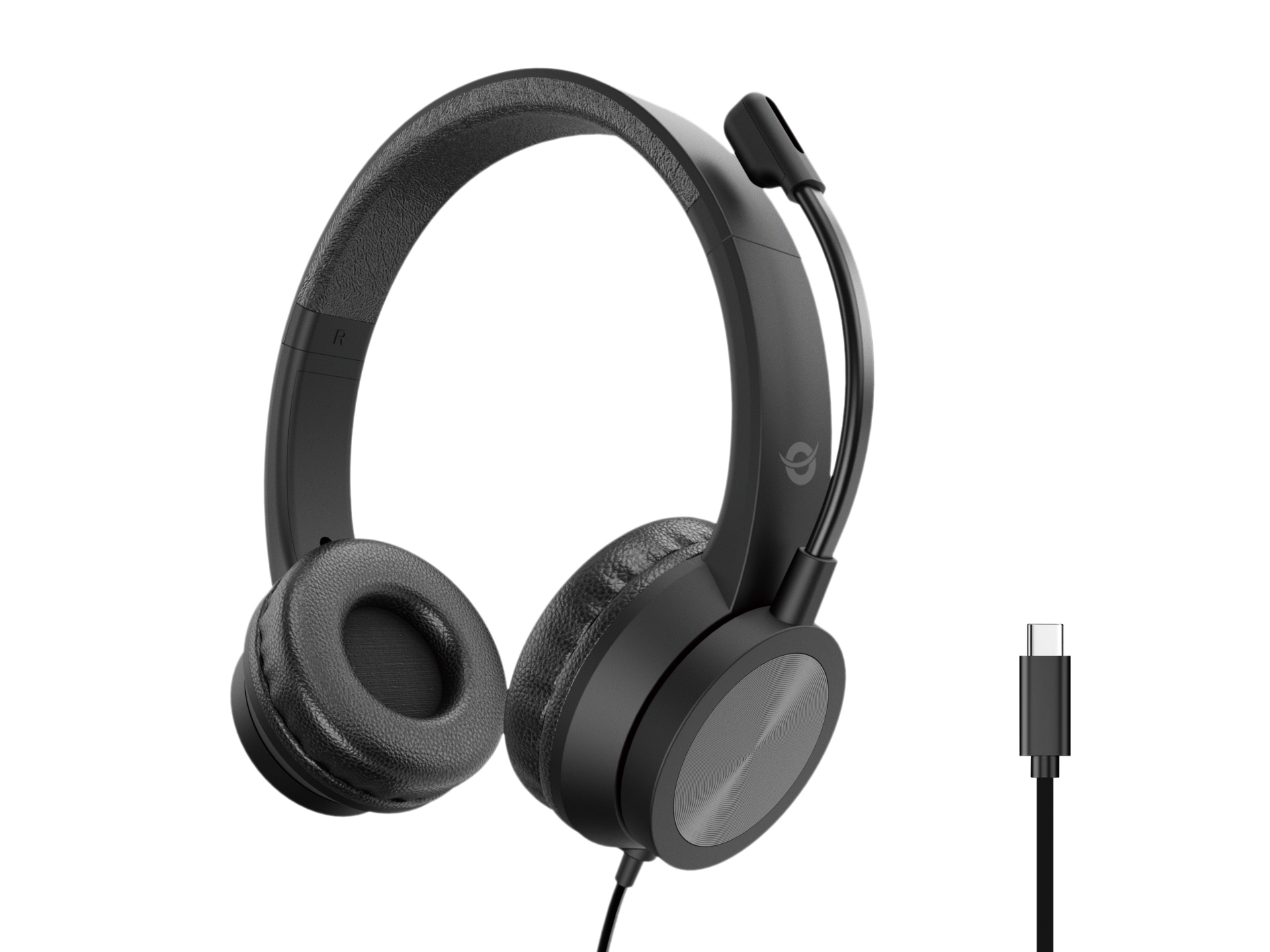 Conceptronic POLONA05BC couteur/casque Avec fil Arceau Appels/Musique USB Type-C Noir