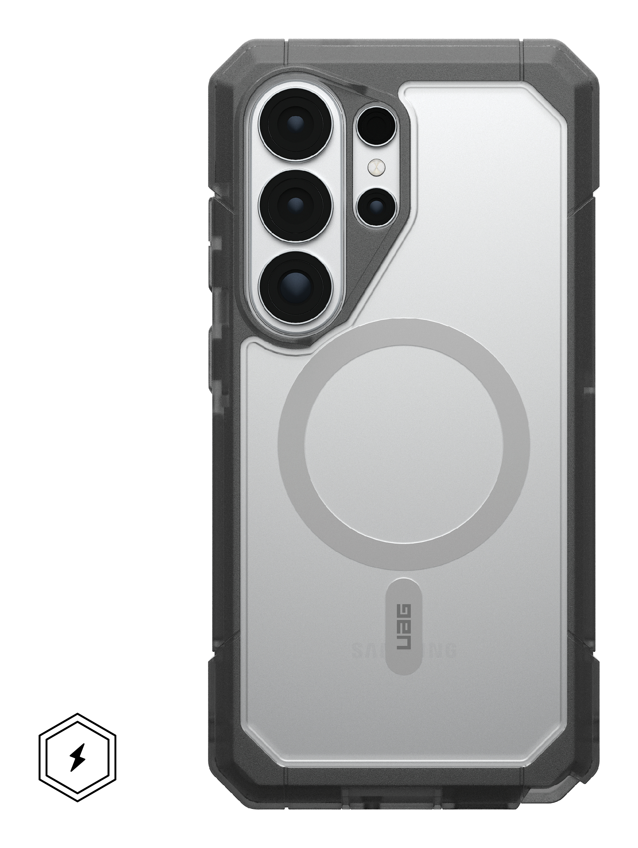 Urban Armor Gear Trooper custodia per cellulare 17,5 cm (6.9) Cover Trasparente, Cenere