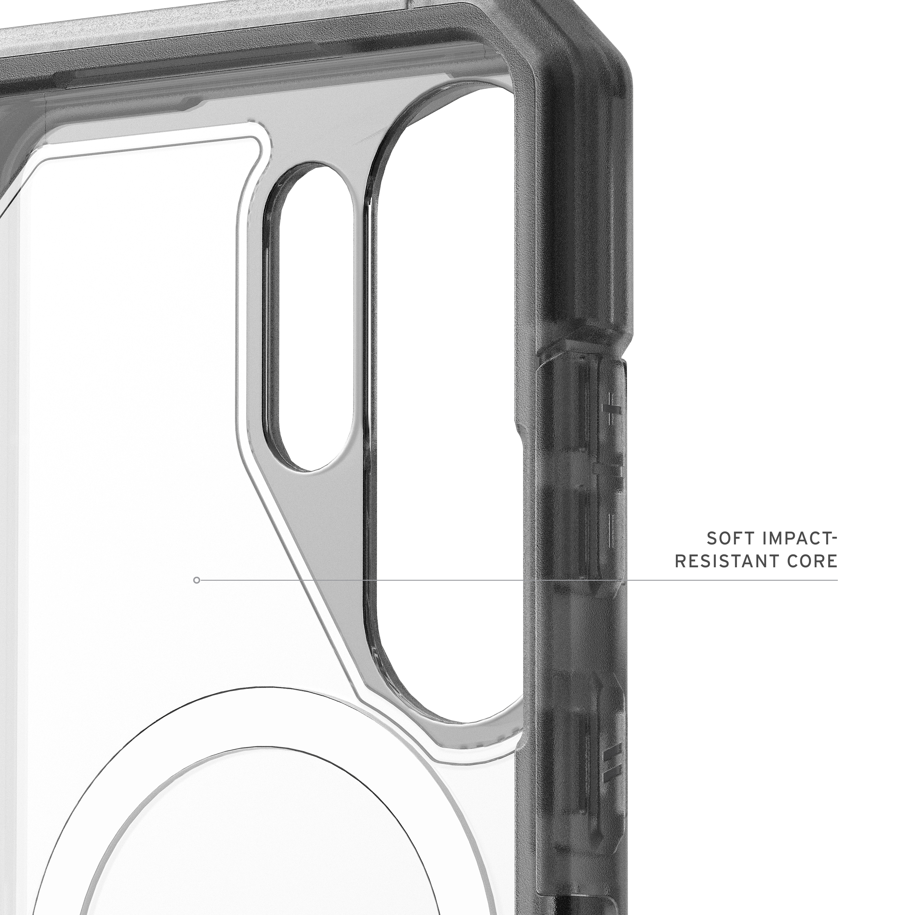 Urban Armor Gear Trooper custodia per cellulare 17,5 cm (6.9) Cover Trasparente, Cenere