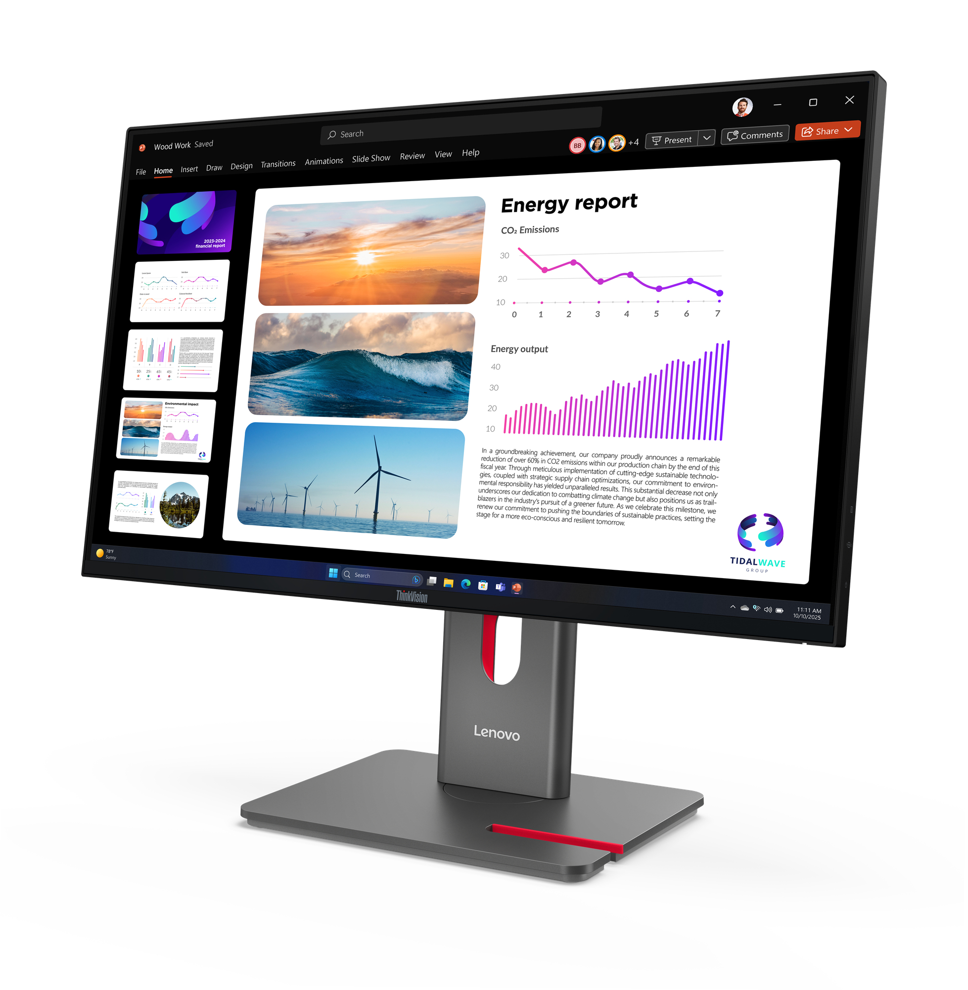 Lenovo ThinkVision P24Q-40 LED display 60,5 cm (23.8) 2560 x 1440 Pixel Quad HD LCD Nero