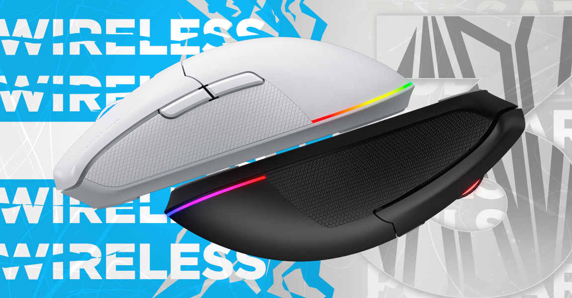 Hator Pulsar 3 wireless black Gaming Mouse - Optical Yellow Switches PixArt - 12.000 dpi - Optisch