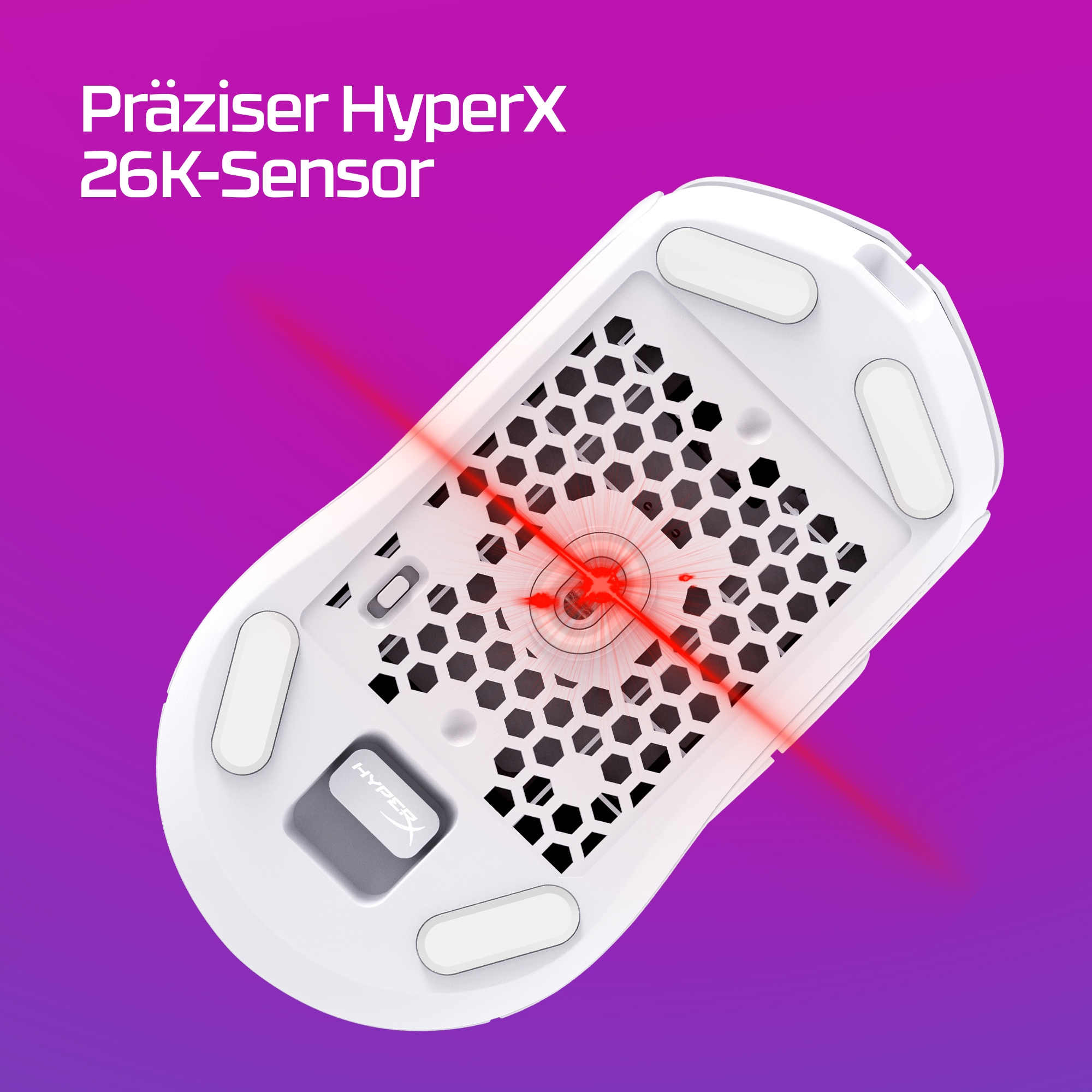 HyperX Pulsefire Haste 2 Mouse da gaming wireless (bianco)