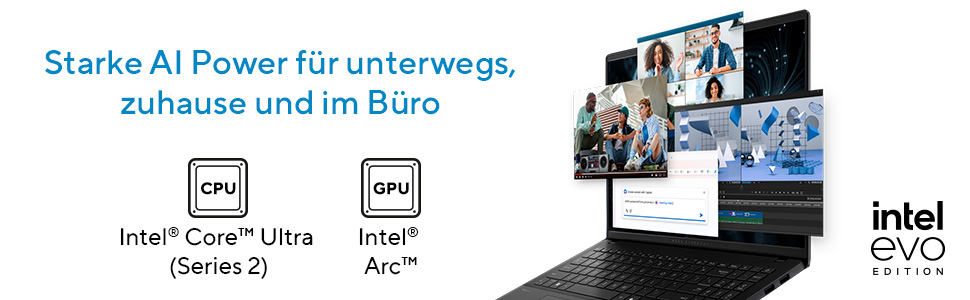 ASUS Vivobook S 16 OLED S5606CA-RI152W Intel Core Ultra 7 255H Port�til 40,6 cm (16) WQXGA+ 32 GB LPDDR5x-SDRAM 1 TB SSD Wi-Fi 7 (802.11be) Windows 11 Home Alem�n Negro