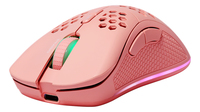 Deltaco GAM-120-P - rechts - Laser - RF Wireless + USB Type-C - 4800 DPI - Pink