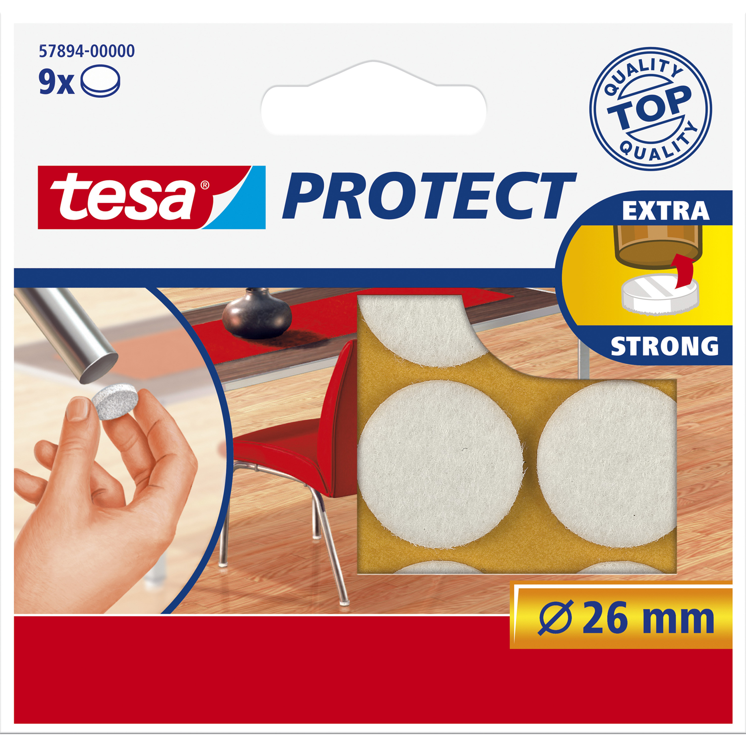Tesa 57894-00000-01  TESA Protect patin de protection du sol pour meuble 9  pièce(s) Rond