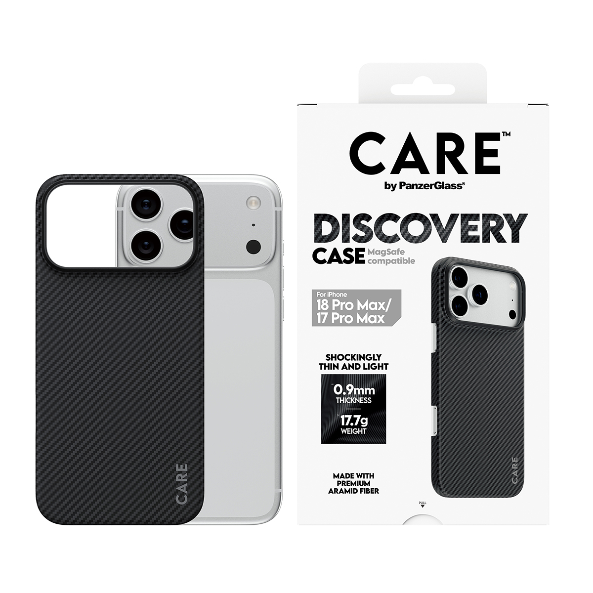 PanzerGlass CARE by � Discovery Case Black & Grey w. MagSafe iPhone 2026 Pro Max | 17 Pro Max coque de protection pour t�l�phones portables Housse Noir