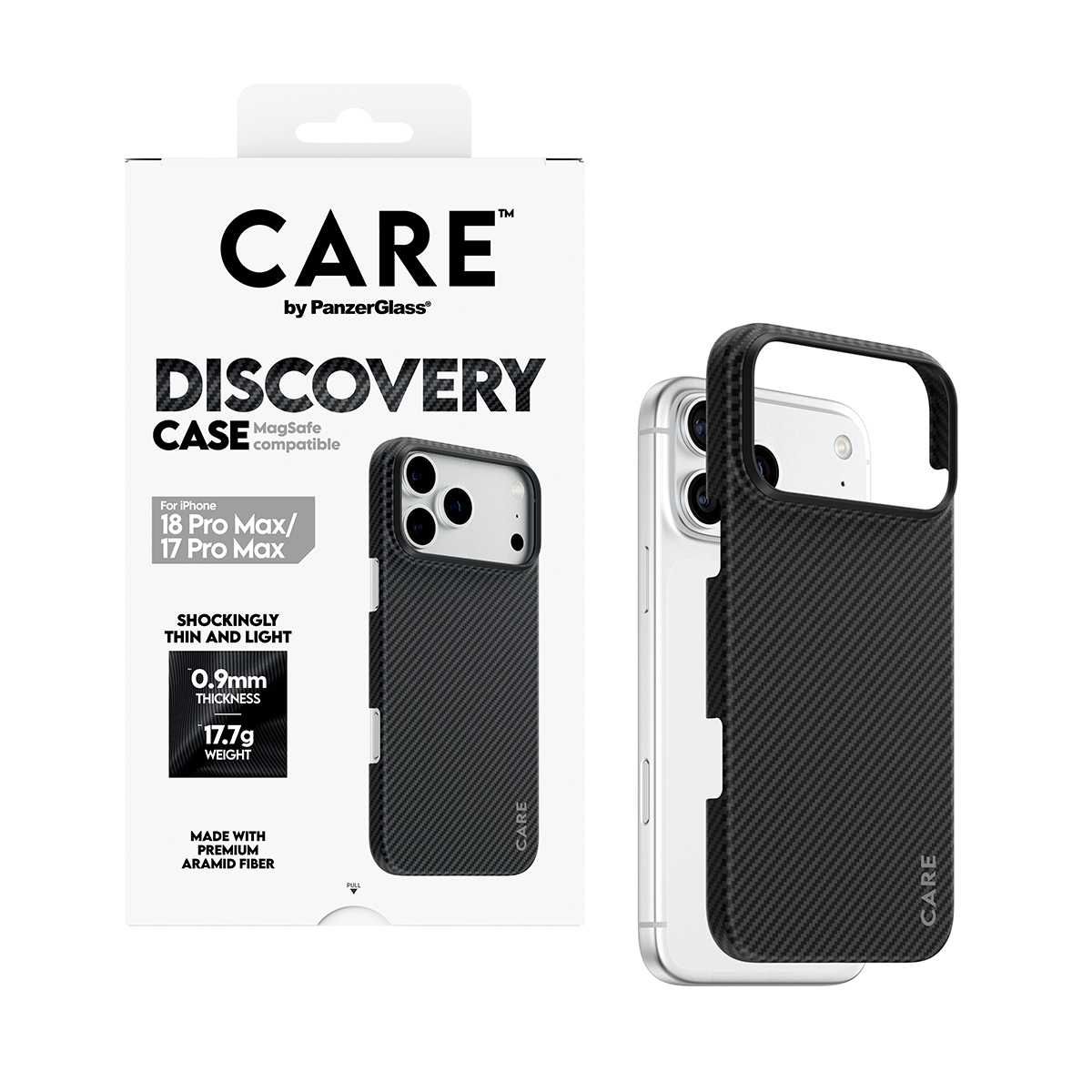 PanzerGlass CARE by � Discovery Case Black & Grey w. MagSafe iPhone 2026 Pro Max | 17 Pro Max coque de protection pour t�l�phones portables Housse Noir