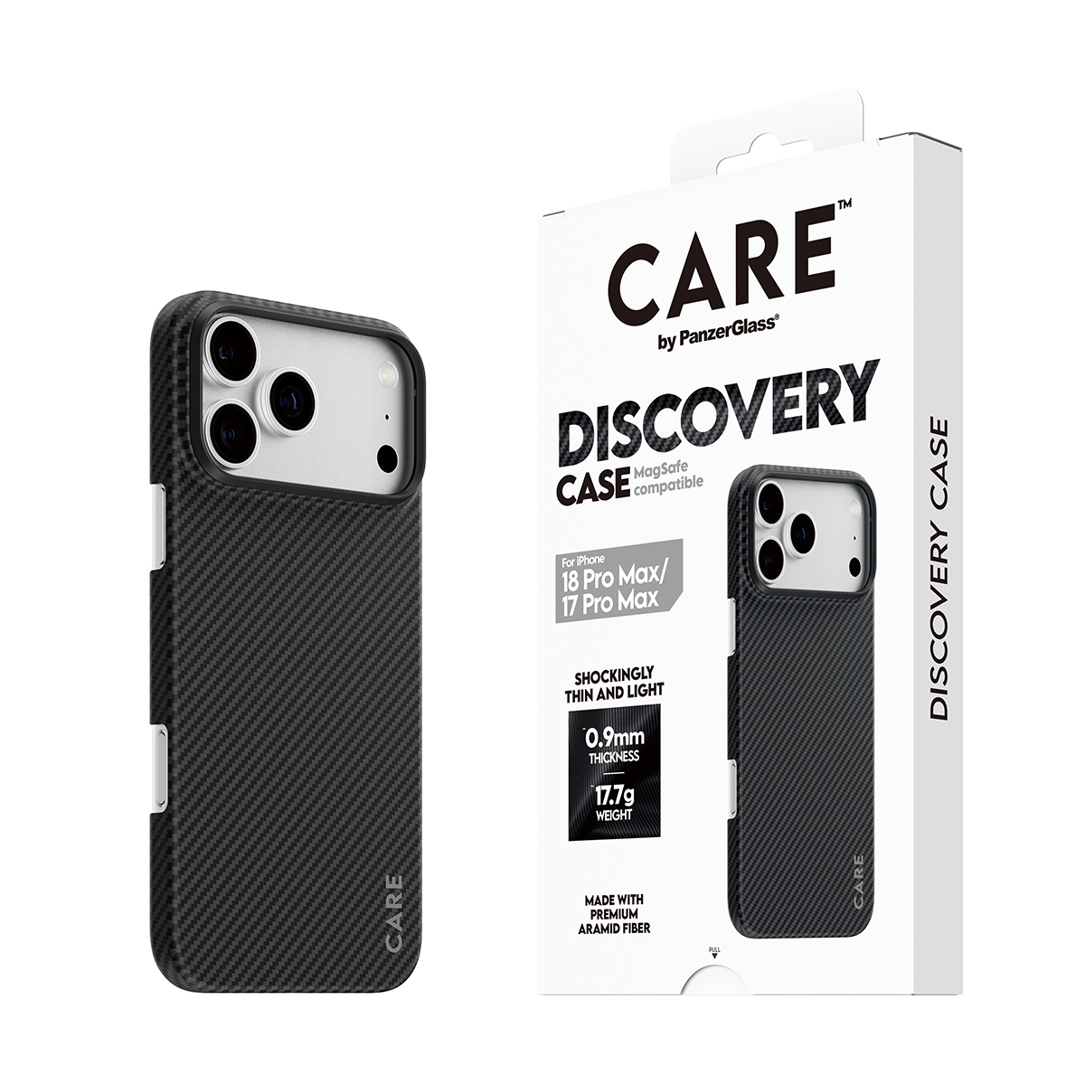 PanzerGlass CARE by � Discovery Case Black & Grey w. MagSafe iPhone 2026 Pro Max | 17 Pro Max coque de protection pour t�l�phones portables Housse Noir