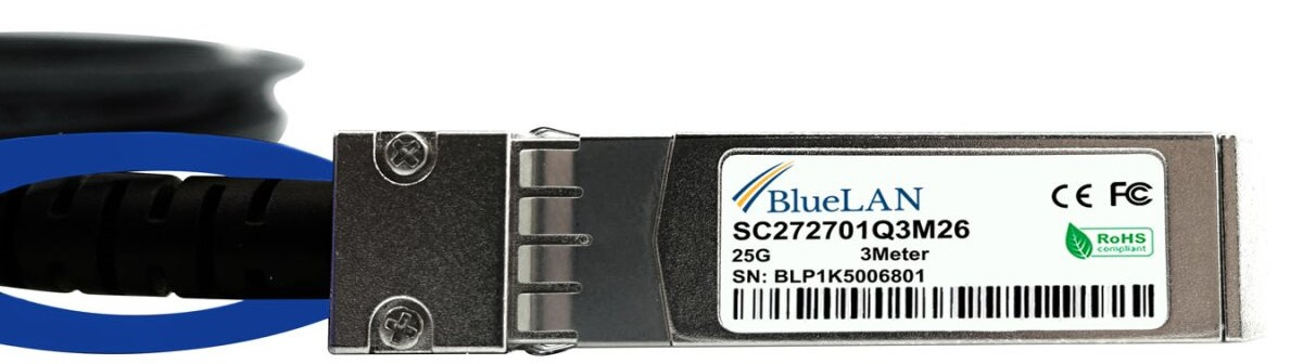 BlueOptics JL488A-BL InfiniBand cable 3 m SFP28 Black, Silver