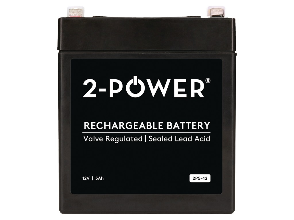 2-power 2P5-12 - Plombierte Bleis�ure (VRLA) - 12 V - 1 St�ck(e) - Schwarz - 5 Ah - 5000 mAh