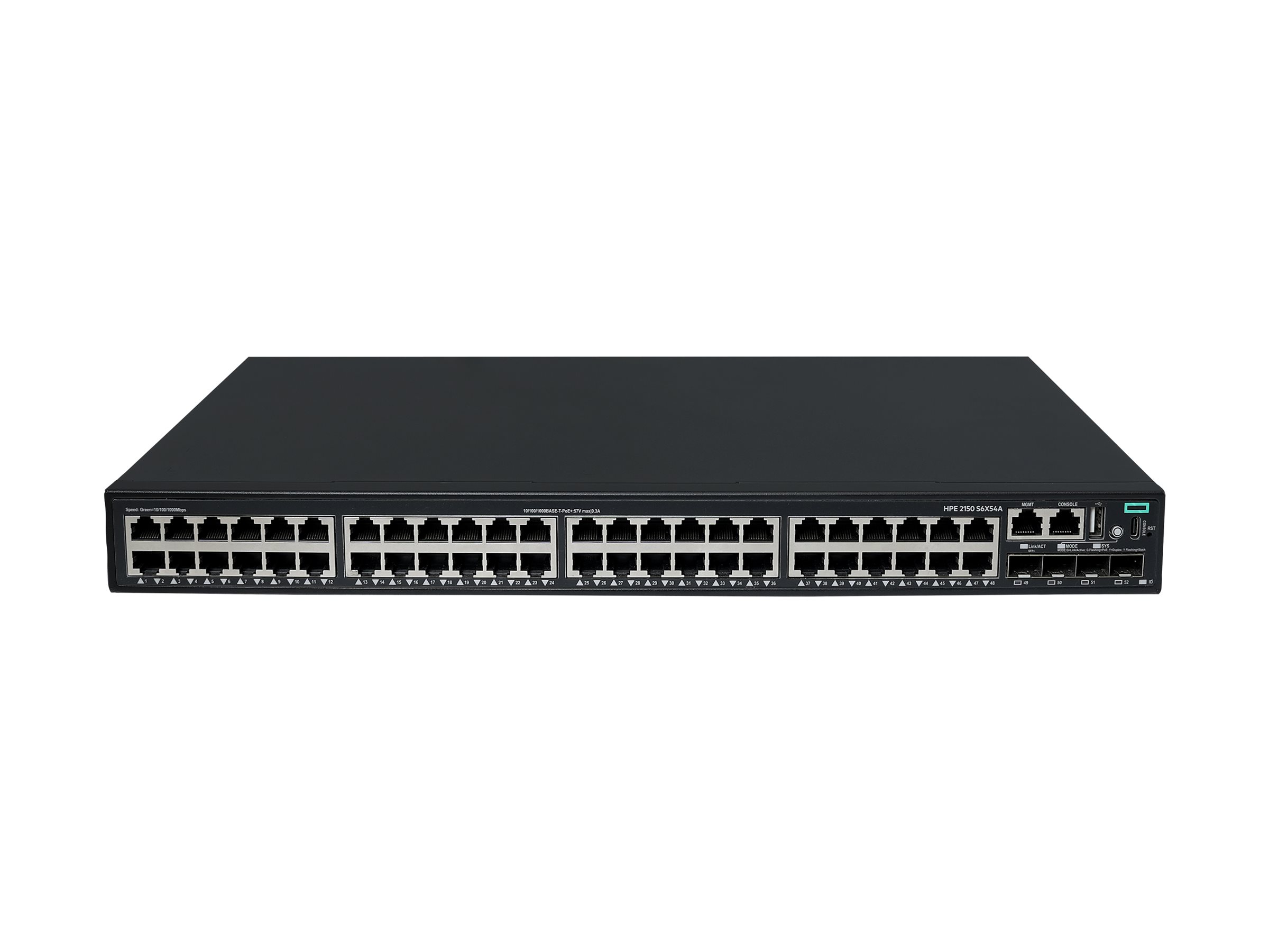 HPE Networking Comware 5150L 48p 10M/100M/1G PoE+ 4p SFP+ 1G/10G 770W Switch - Switch - L3 - managed - 48 x 10/100/1000Base-T (PoE+)