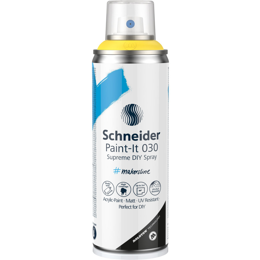 Schneider Schreibger�te Paint-It 030 Supreme DIY Spray pintura acr�lica 200 ml Amarillo Bote de spray