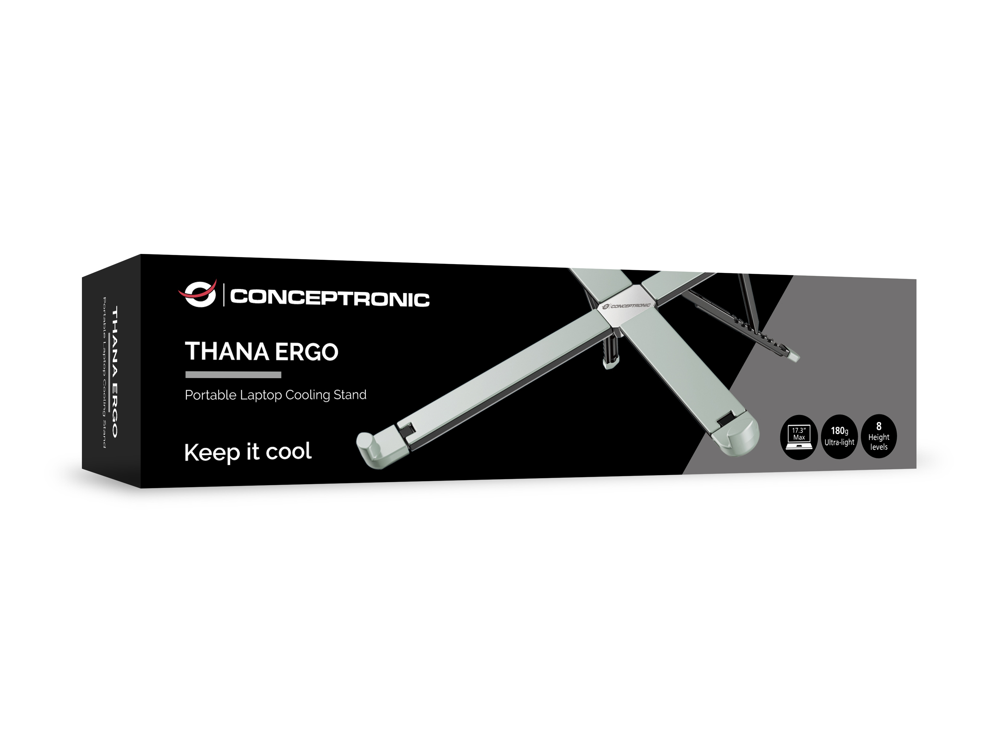 Conceptronic THANA11G ERGO Portable Laptop Cooling Stand