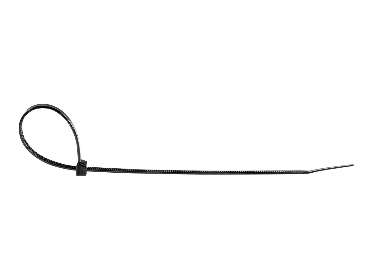StarTech.com Fascetta Fermacavi da 25cm - Fascetta in Plastica Stringicavo larga 4mm, Diametro del Fascio 68mm, Resistenza alla Trazione 22kg - Fascetta Autobloccante - 94V-2/UL - Confezione da 1000 pezzi - Nero