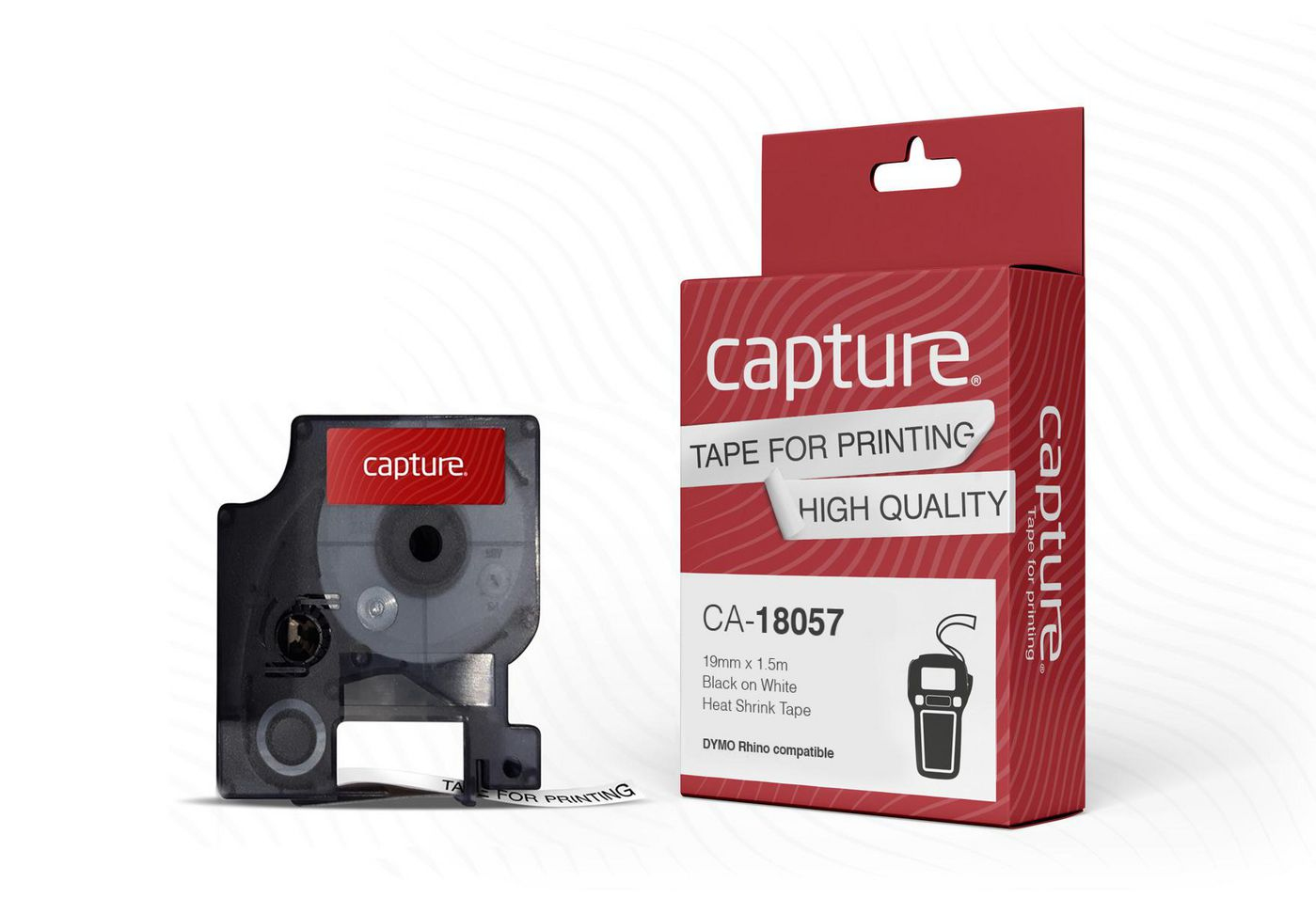 Capture CA-18057 nastro per etichettatrice Nero su bianco