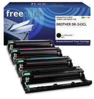 freecolor Toner Brother DR-243CL Drum Kit BK/C/M/Y 18000 S. remanufactured - Wiederaufbereitet - Kompatibel