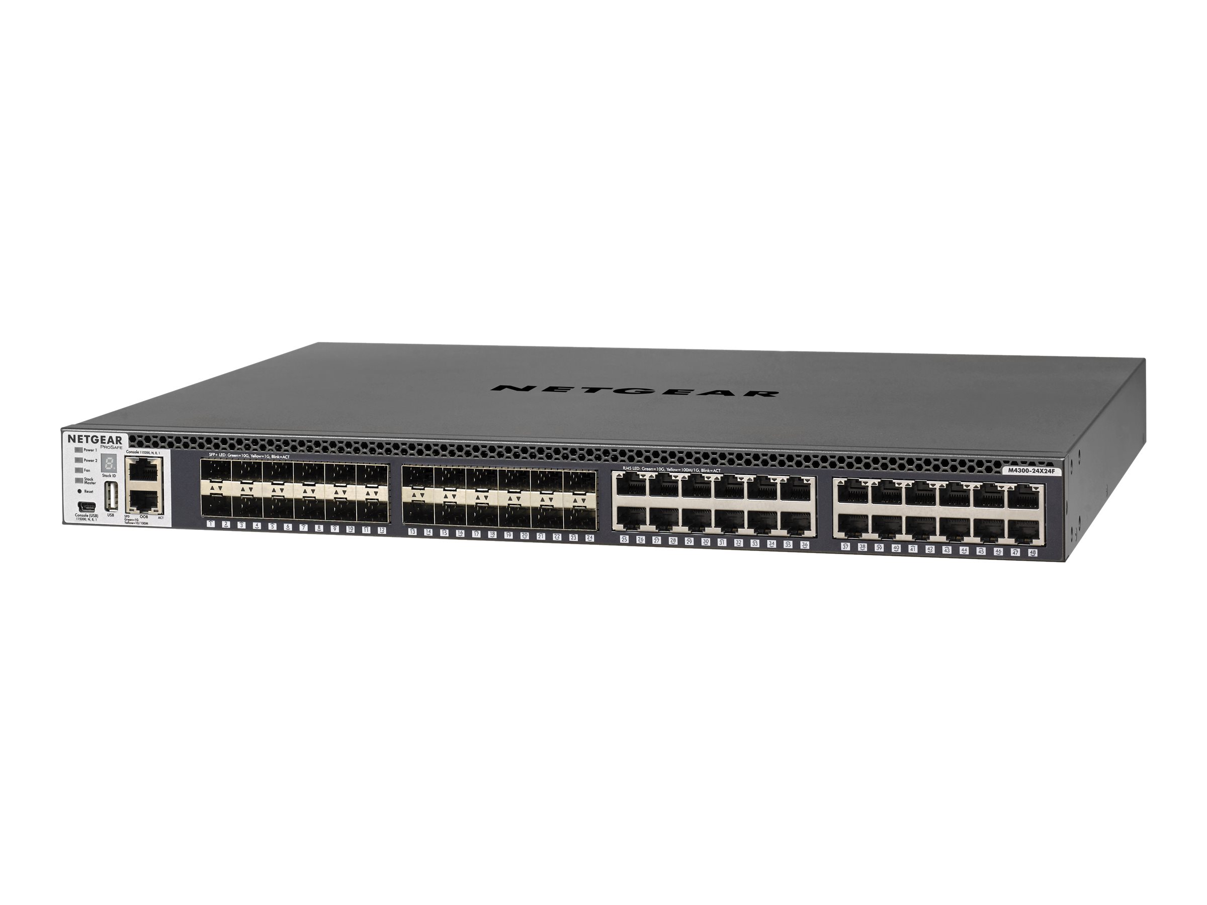 NETGEAR M4300-24X24F Gestionado L2/L3/L4 10G Ethernet (100/1000/10000) 1U Negro