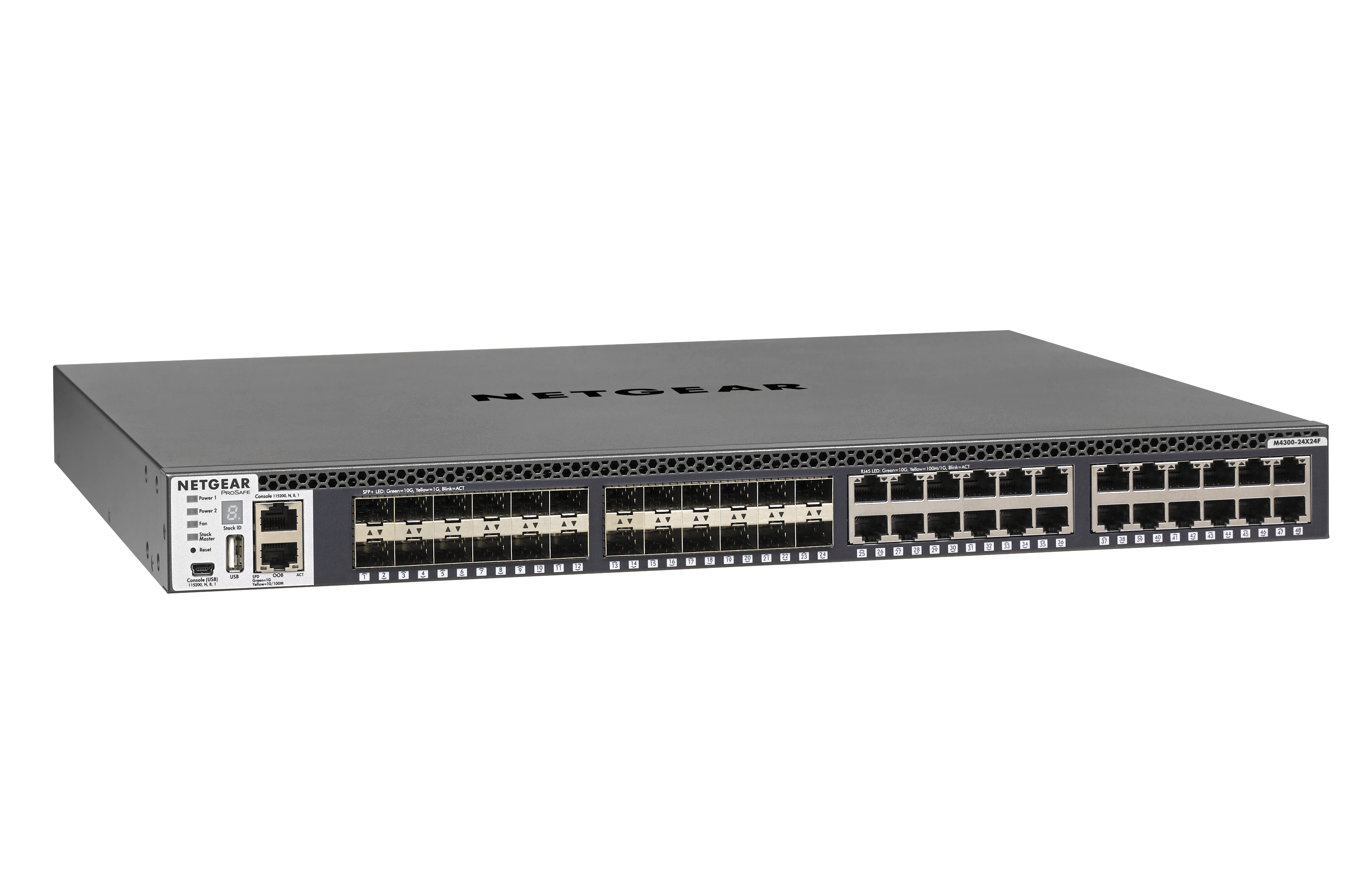 NETGEAR M4300-24X24F Gestionado L2/L3/L4 10G Ethernet (100/1000/10000) 1U Negro