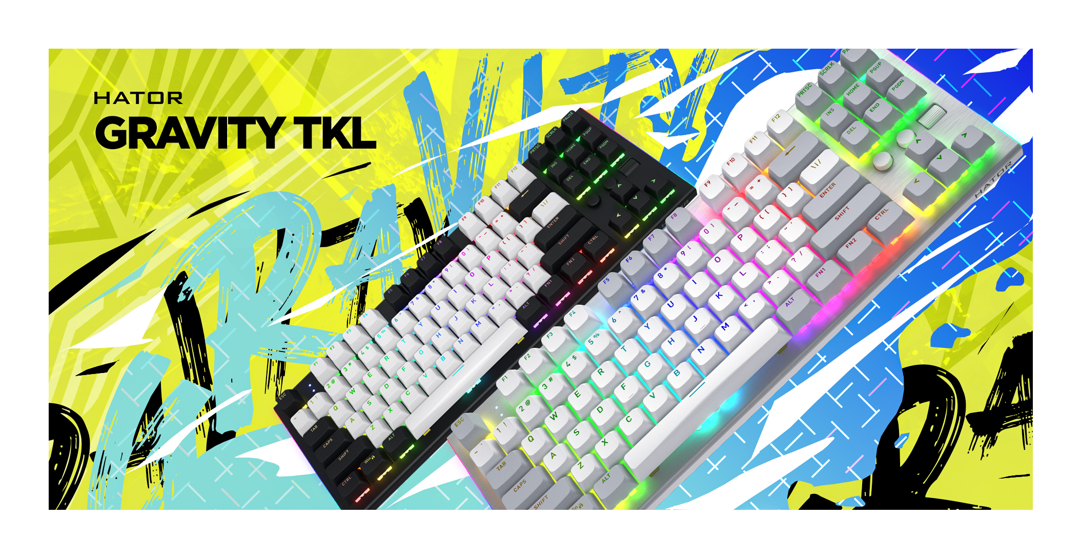 HATOR Gravity TKL tastiera Gaming USB QWERTY Inglese US Nero