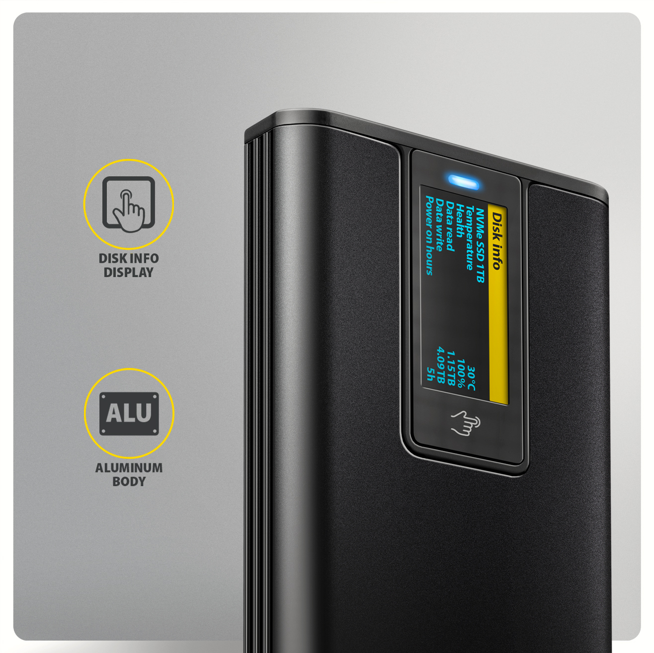 Axagon EEM2-SD2B caja para disco duro externo Caja externa para unidad de estado s�lido (SSD) Negro M.2