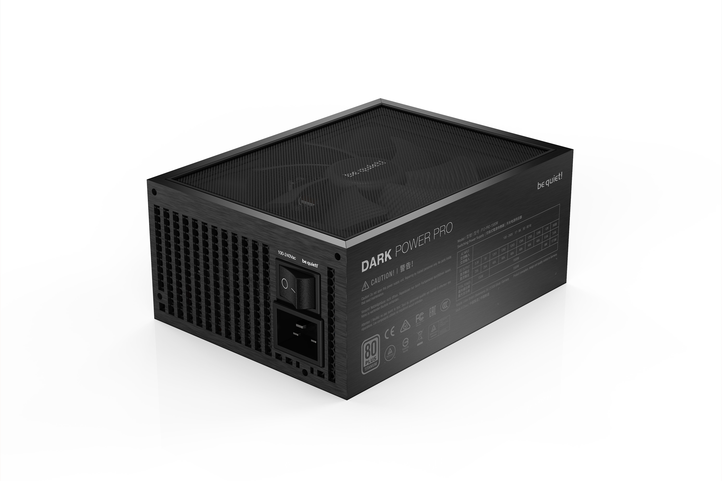 be quiet! Dark Power Pro 12 1500W unidad de fuente de alimentacin 20+4 pin ATX ATX Negro