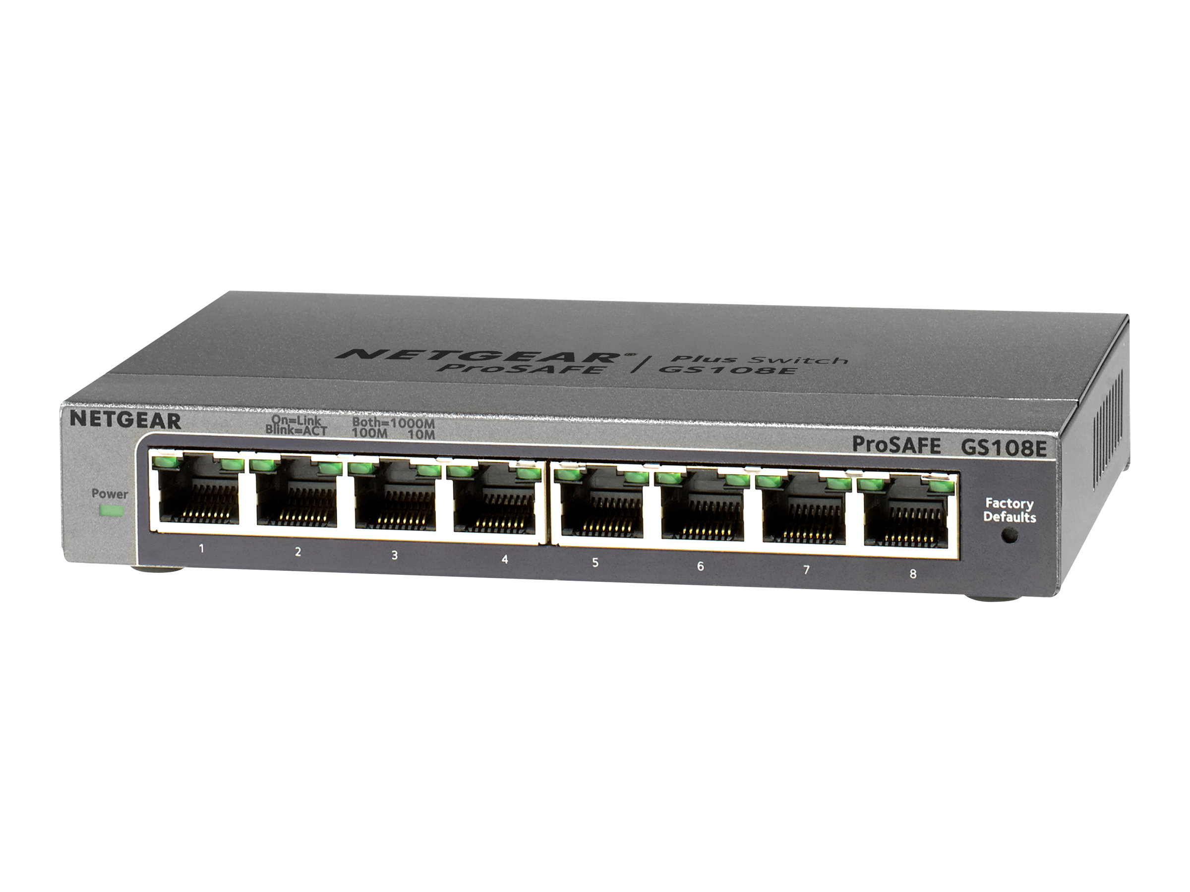 NETGEAR GS108E Gestionado Gigabit Ethernet (10/100/1000) Negro