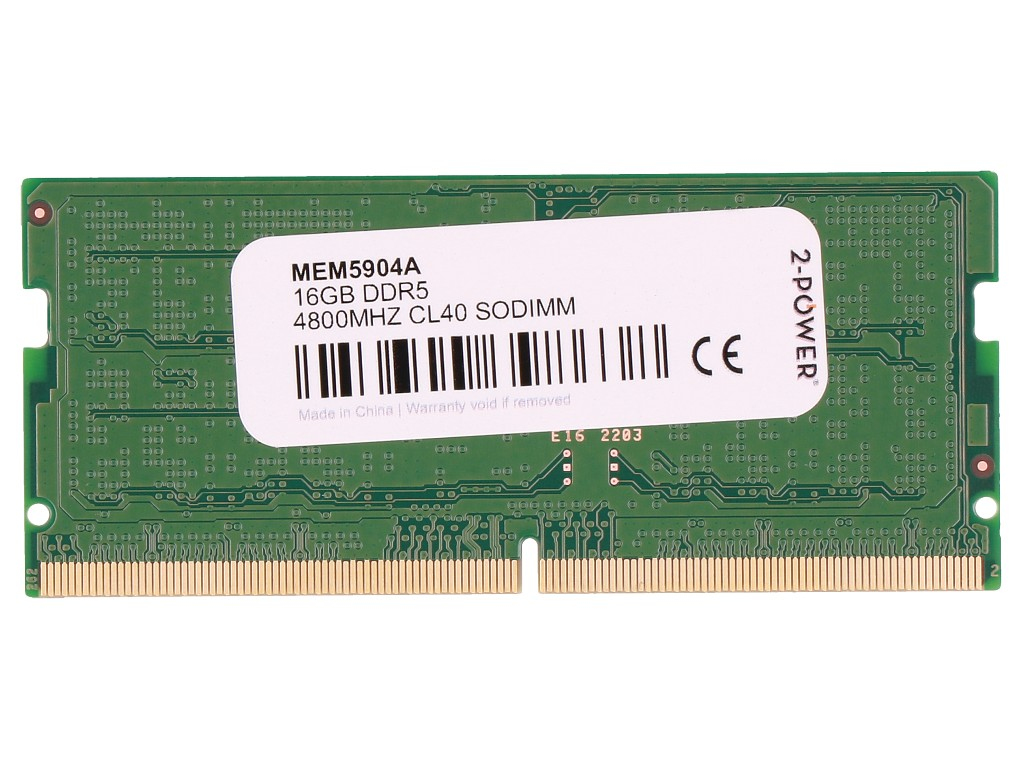 2-power 2P-AB949334 - 16 GB - 1 x 16 GB - DDR5 - 4800 MHz