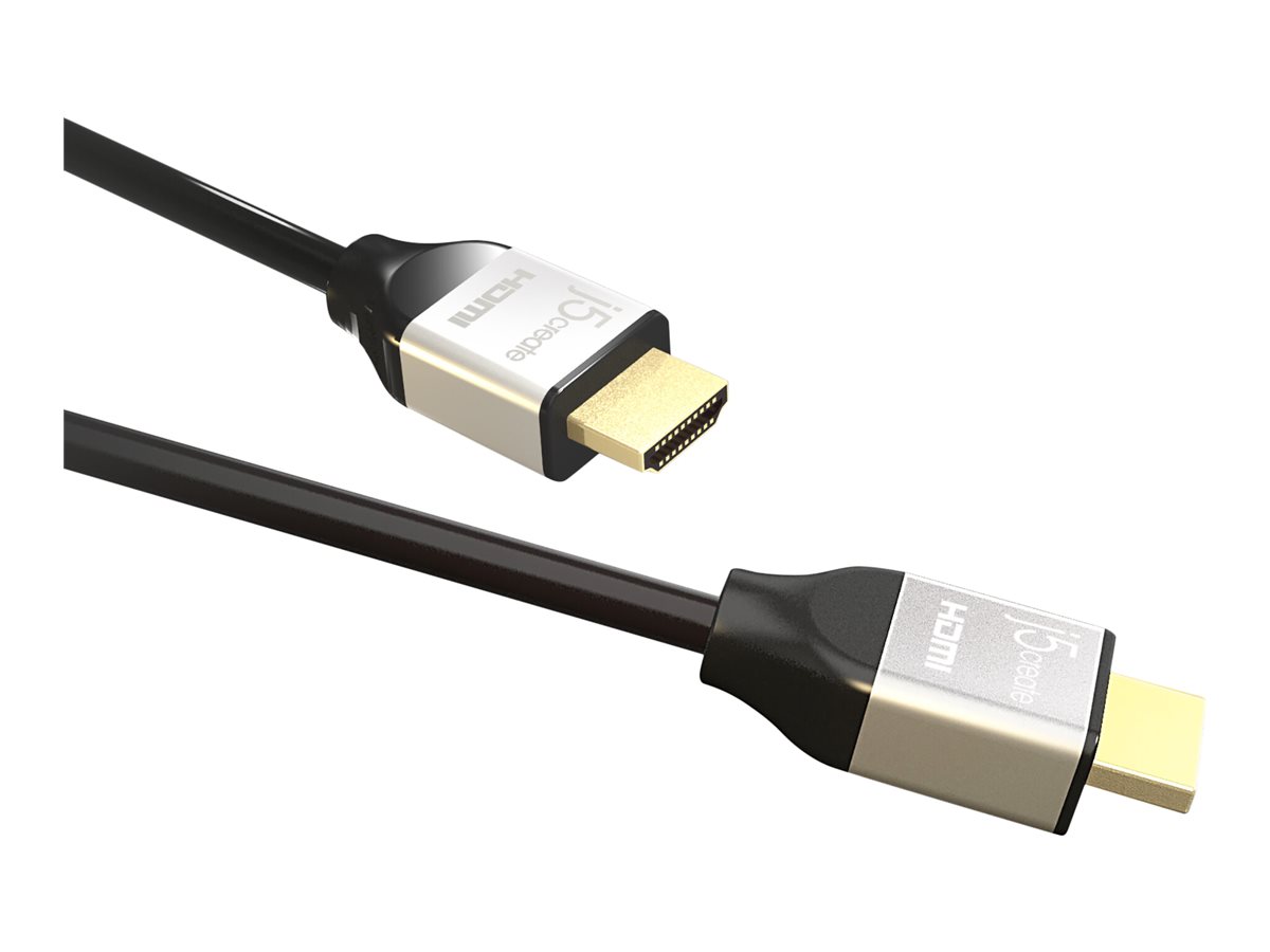 j5create JDC52 Ultra HD 4K HDMI Cable, Black and Grey, 2 m