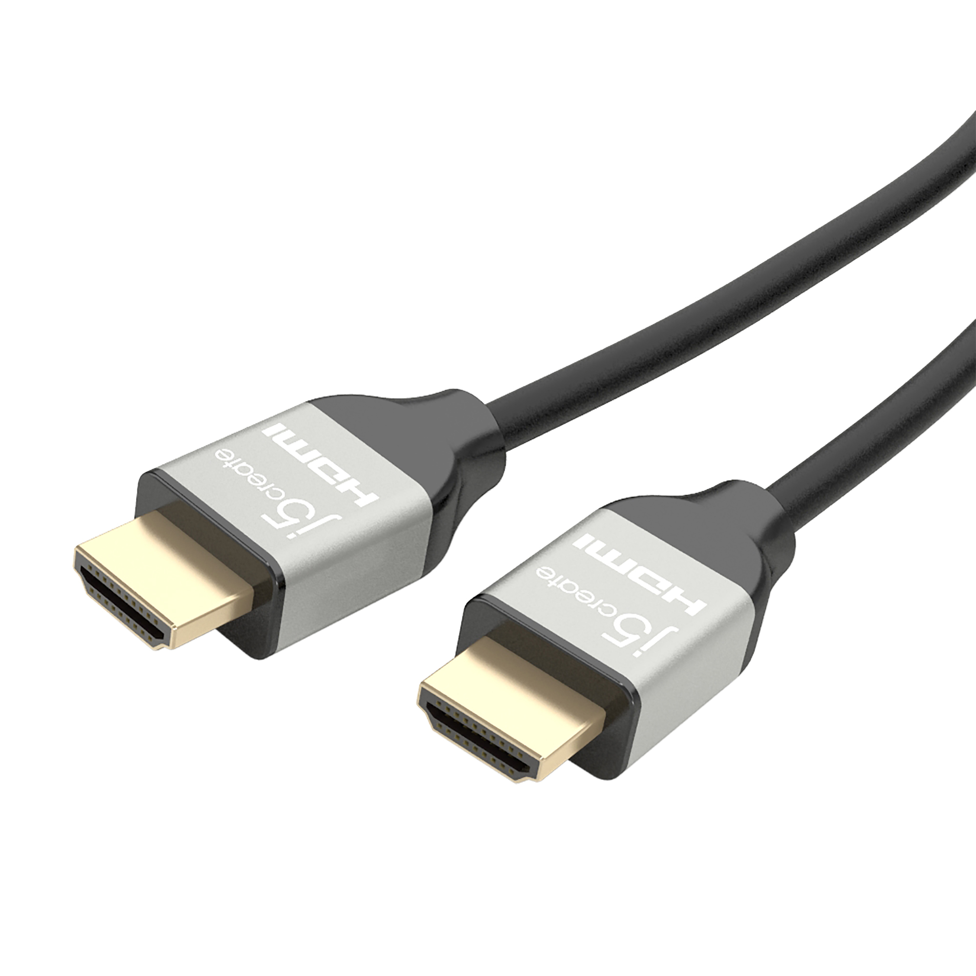 j5create JDC52 Ultra HD 4K HDMI Cable, Black and Grey, 2 m